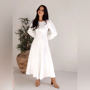 Cilla Midi Dress - White × 1